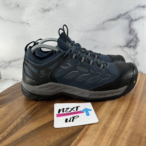 Keen Womens Utility Flint II Navy Safety Steel Toe Work Shoe 7.5 WIDE-NO INSOLES - Picture 3 of 10